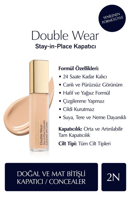 Kapatıcı - Double Wear Stay-in-Place Concealer - Renk: 2N Light/Medium (Neutral) 12ml