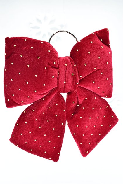 Red Gilded Ribbon 27*35 Christmas Tree Ornament
