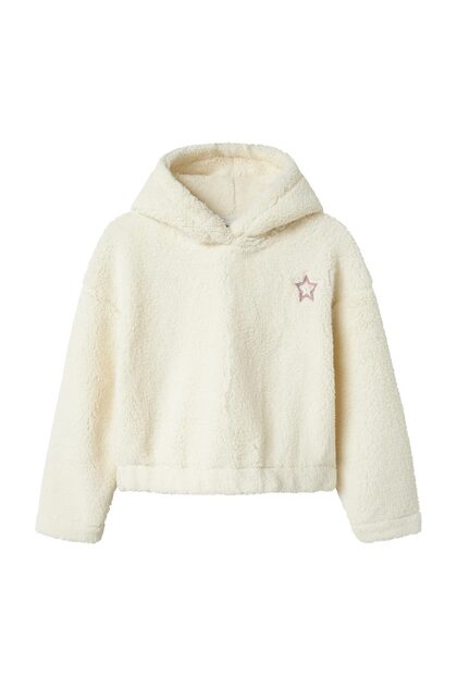 NKFODETTE LS TEDDY PULLOVER WH PS