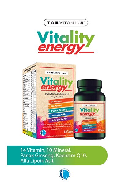 Tab İlaç Tabvitamins Vitality Energy 30 Tablet 8680133002885