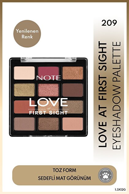 Note Cosmetics Love At First Sight Eyeshadow Mat Ve Işıltılı Toz