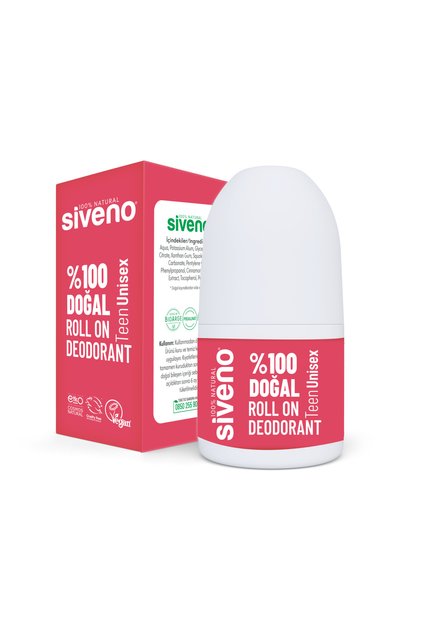 %100 Doğal Roll On Teen Unısex Deodorant Ter Kokusu Önleyici Bitkisel Lekesiz Vegan 50 ml