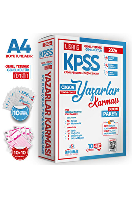İnformal Yayınları 2026 KPSS Lisans GY-GK GEZEGEN Serisi 8li