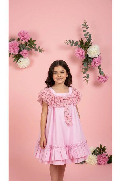Frilly Girl's Pink Dress