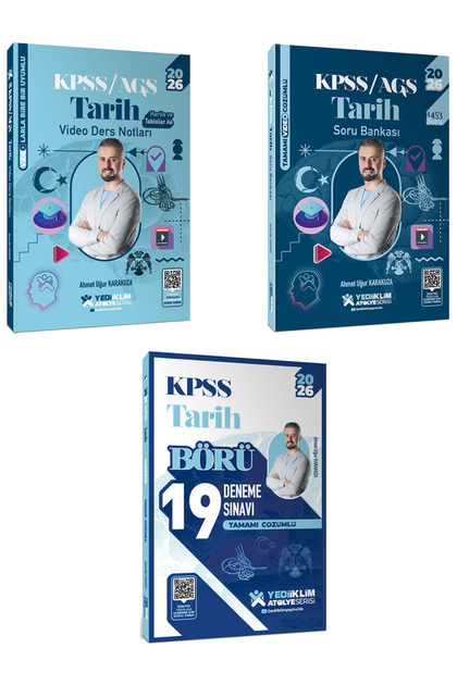 Yediiklim Yayınları 2026 KPSS Atölye Serisi Tarih Konu+Soru ve