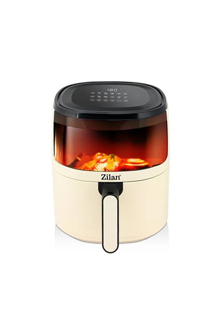 ZLN9984 Heißluftfritteuse, 1500 W, 5 l Fassungsvermögen, maximale Temperatur 200 Grad, Creme