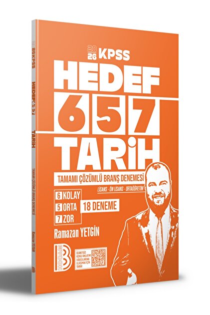 Benim Hocam Yayınları Hedef 657 Tarih Tamamı Çözümlü Branş Deneme