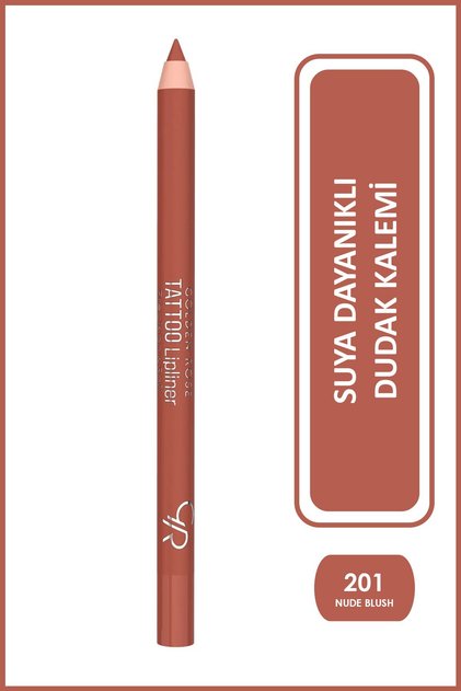 Tattoo Lipliner - 201 Nude Blush - Suya Dayanıklı Uzun Süre Kalıcı Nude Dudak Kalemi