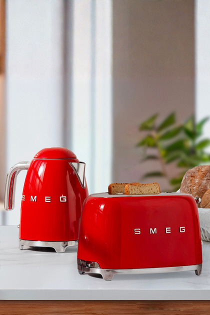 Smeg 50's Style Retro Kırmızı Kettle Ve 2x1 Ekmek Kızartma