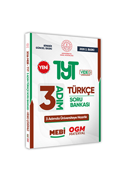 Karakutu Yayınları 2026 TYT MEBİ-OGM 3 ADIM Türkçe Soru Bankası
