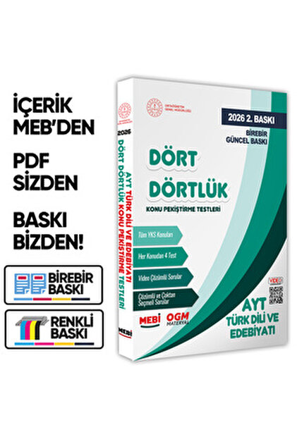 Karakutu Yayınları 2026 YKS-TYT MEBİ-OGM Dört Dörtlük Biyoloji