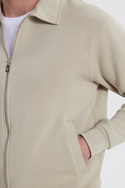 Tudors Unisex Relax Fit Rahat Kesim Pamuklu İç Polarlı Fermuarlı