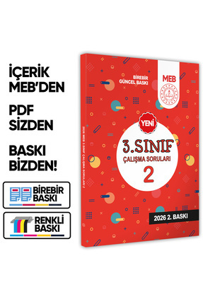 Karakutu Yayınları 2026 MEB İlkokul 3.Sınıf Çalışma Soruları 1 Tüm
