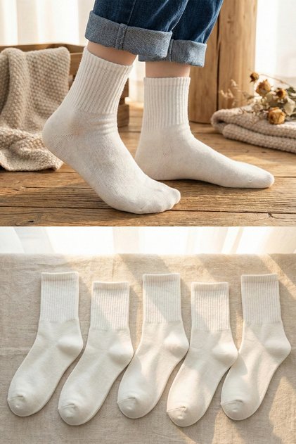 Unisex Kids 5 Pairs College Socks