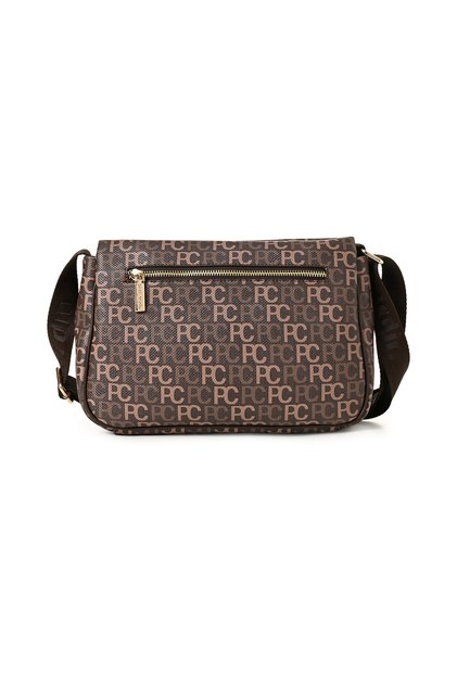 Kahve Tramlı Alfabe Kadın Capraz Cantası 05PO22Y1550
