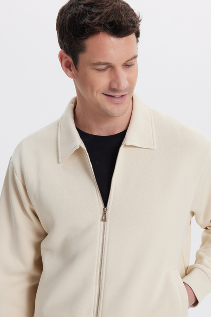 Tudors Unisex Relax Fit Rahat Kesim Pamuklu İç Polarlı Fermuarlı