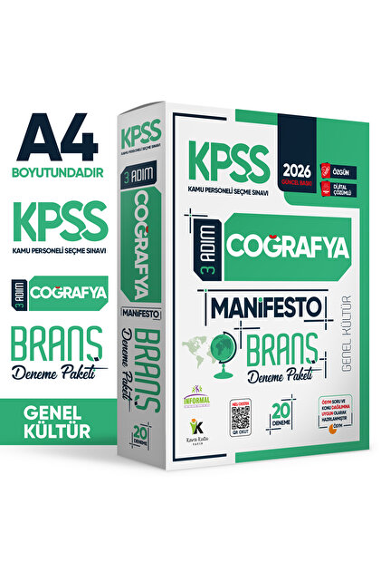 İnformal Yayınları 2026 KPSS GY - GK 3 Adım 5li Manifesto Dijital
