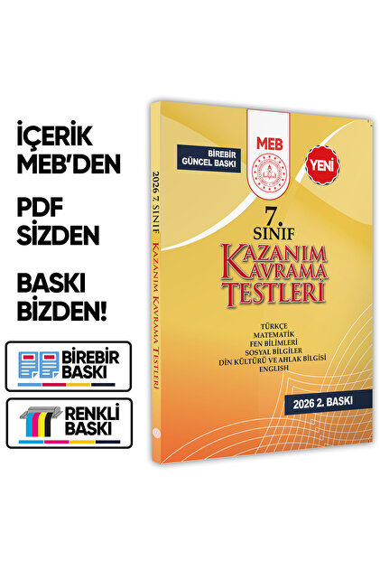 Karakutu Yayınları 2026 7.Sınıf MEB Tüm Dersler Kazanım Kavrama