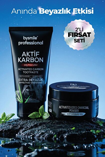 BySmile Professional Diş Beyazlatma Seti | Aktif Karbonlu | Çay