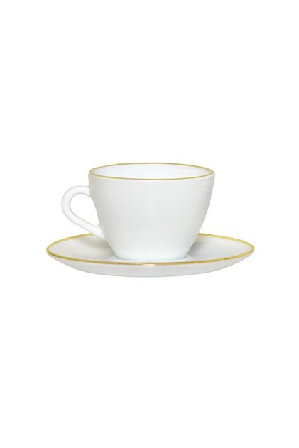 ΣΕΤ CAFEA 12 ΤΕΜ. OPAL ALB ΜΟΝΤΕΡΝΟ ΣΧΗΜΑ MARGINI AURII