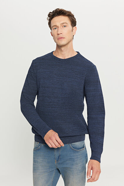 AC&Co / Altınyıldız Classics Erkek Indigo-siyah Standart Fit