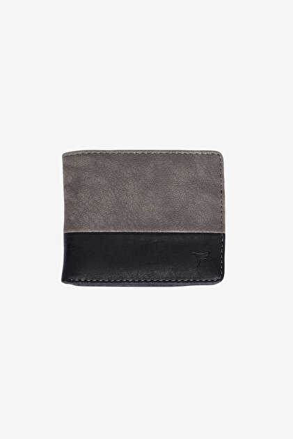 AC&Co / Altınyıldız Classics Men's Anthracite-Black Wallet with