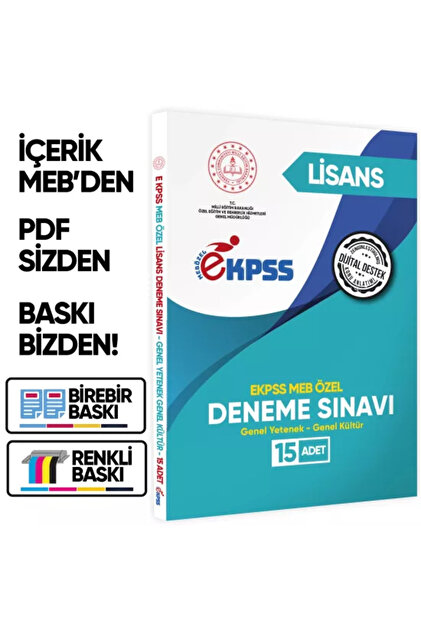 İnformal Yayınları 2026 MEB ÖZEL EKPSS Lisans 15li Deneme Fasikül