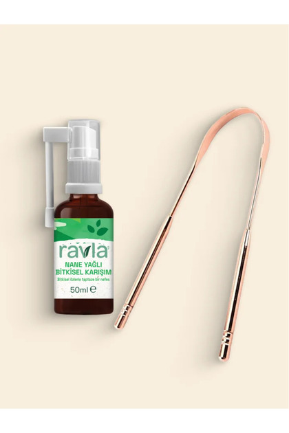 2'li Ürün- Ravla Nane Yağlı Bitkisel Karışım - 50ml / Ravla Dil Temizleyici