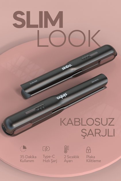 SHD-1742 Kablosuz Şarjlı Taşınabilir Saç Düzleştirici-Seyahat İçin İdeal, Mini Tasarım