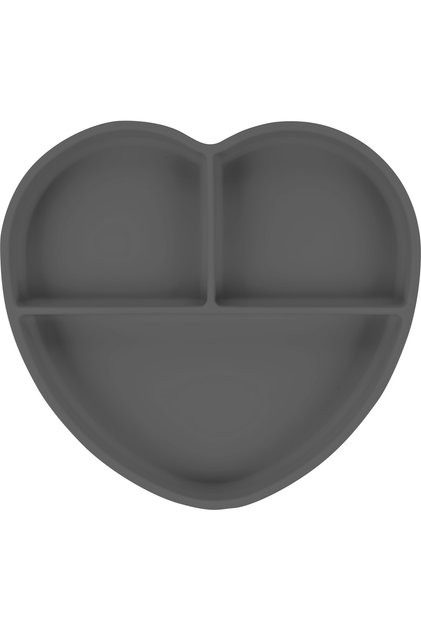Vacuum Silicone Food Plate Platinum Gray