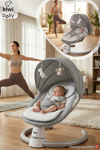 kyuu baby's shop即購入可 Kiwi DollyPlus 2in1 Otomatik Sallanan Kademe Ayarlı Beşik ve