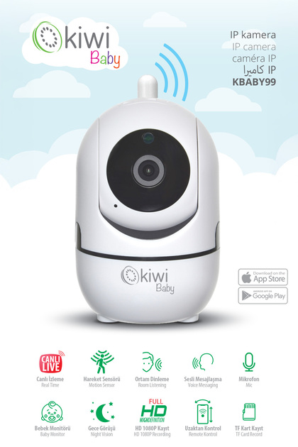 Kiwi Kbaby 99 IP Kamera Bebek Akıllı Gece Görüşlü Fiyatı - Trendyol