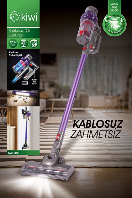 Kiwi Kvc-4040 BLDC Kablosuz Dikey Süpürge Mor - Fiyatı, Yorumları