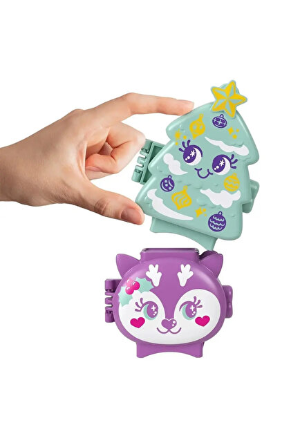 ユニコーンミラー&ミニチャームセット+ スウィーティーミニチャーム3点 Polly Pocket mini oyuncaklar Mikro bebek, klipsli seyahat oyuncağı