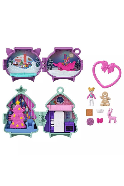 Polly Pocket mini oyuncaklar Mikro bebek, klipsli seyahat oyuncağı