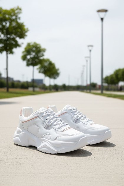 White-Powder Women's Sneaker 20574