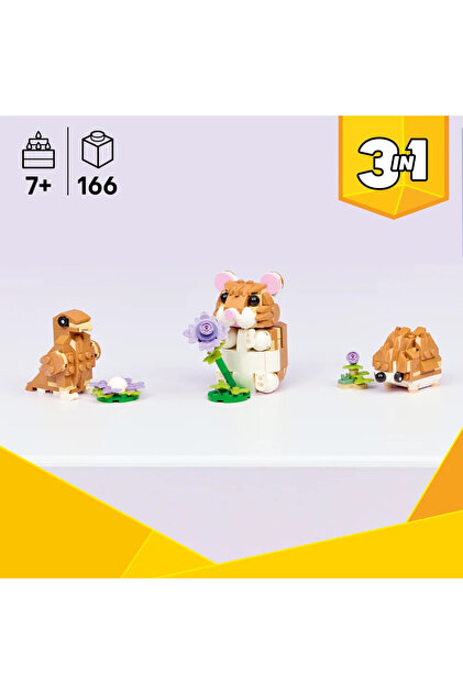 LEGO ® Creator 3'ü 1 Arada Sevimli Hamster ile Çiçek 31376 – 7+