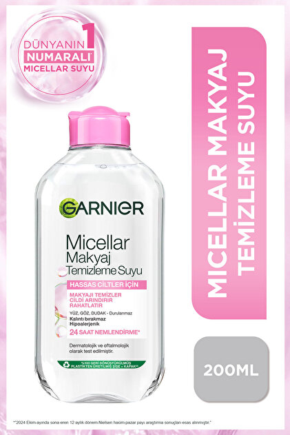 Garnier Micellar Makyaj Temizleme Suyu 200ML, 24 Saat Nemlendirme ...