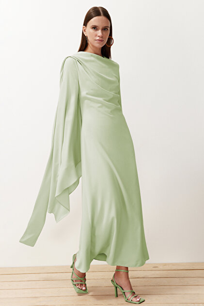 green emerald velvet dress Jade Shawl Mermaid Dress– Teuta Matoshi main image 0
