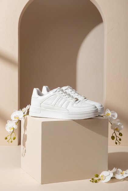 White Women's Sneaker 20677