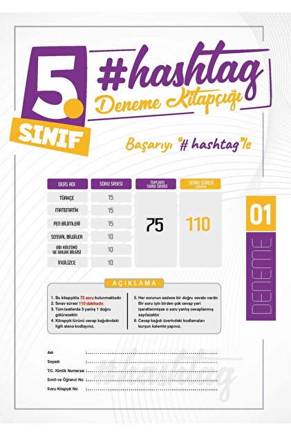 Karakutu Yayınları 2026 5.Sınıf #hashtag Kazanım Değerlendirme