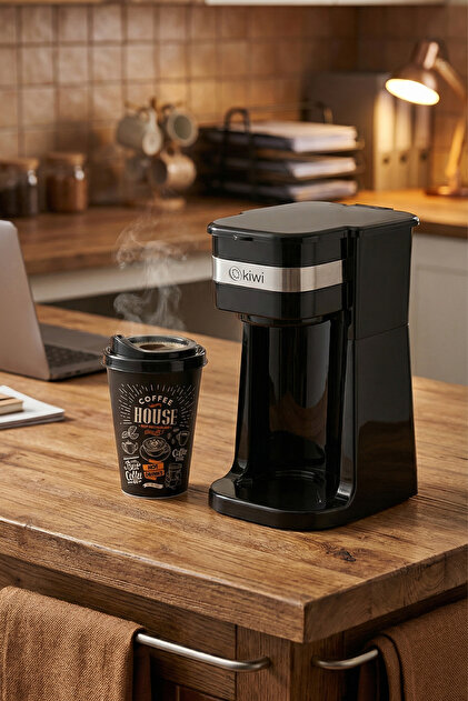 Kiwi KCM 7515 Premium Filtre Kahve Makinası + 2'li Bardak Siyah