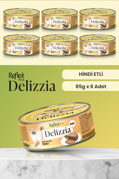 Reflex Plus Delizzia / Kıyılmış Tavuklu Yetişkin Kedi Maması 85g x