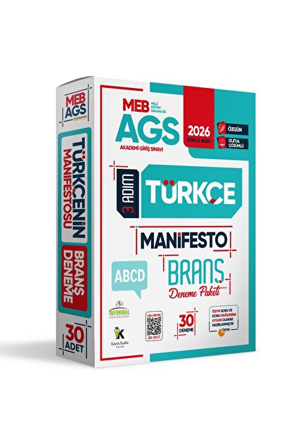 İnformal Yayınları 2026 MEB-AGS Türkçe 3 Adım Manifesto Branş