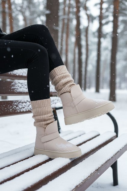 Beige Suede Women's Boots & Booties 21153