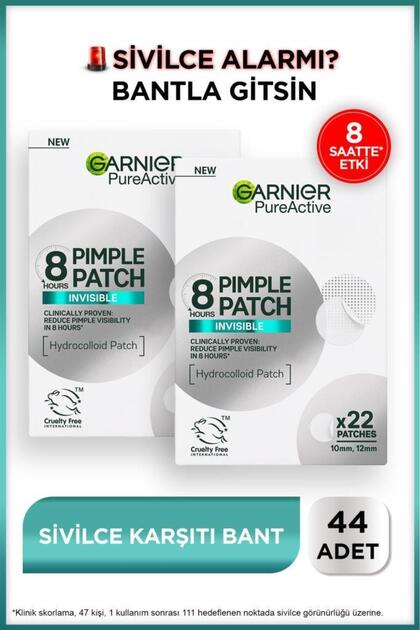 Pimple Patch 44'lü Sivilce Bandı / Hidrokolloid Bant / Akne Karşıtı 44lü Bant