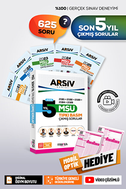 Marka Yayınları MSÜ Son 5 YIL Tıpkı Basım Tıpkı Basım ÇIKMIŞ