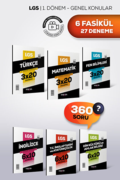 Marka Yayınları LGS 1. DÖNEM Tüm Dersler Deneme Seti | 6 Fasikül