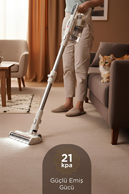 Torima Kablosuz Katlanabilir Hafif UV Işıklı Dikey Şarjlı Süpürge
