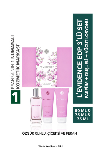 Yves Rocher Yılbaşı L'Evidence 3'lü Set-45422 - Fiyatı, Yorumları